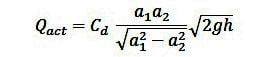 rate of flow through Venturimeter