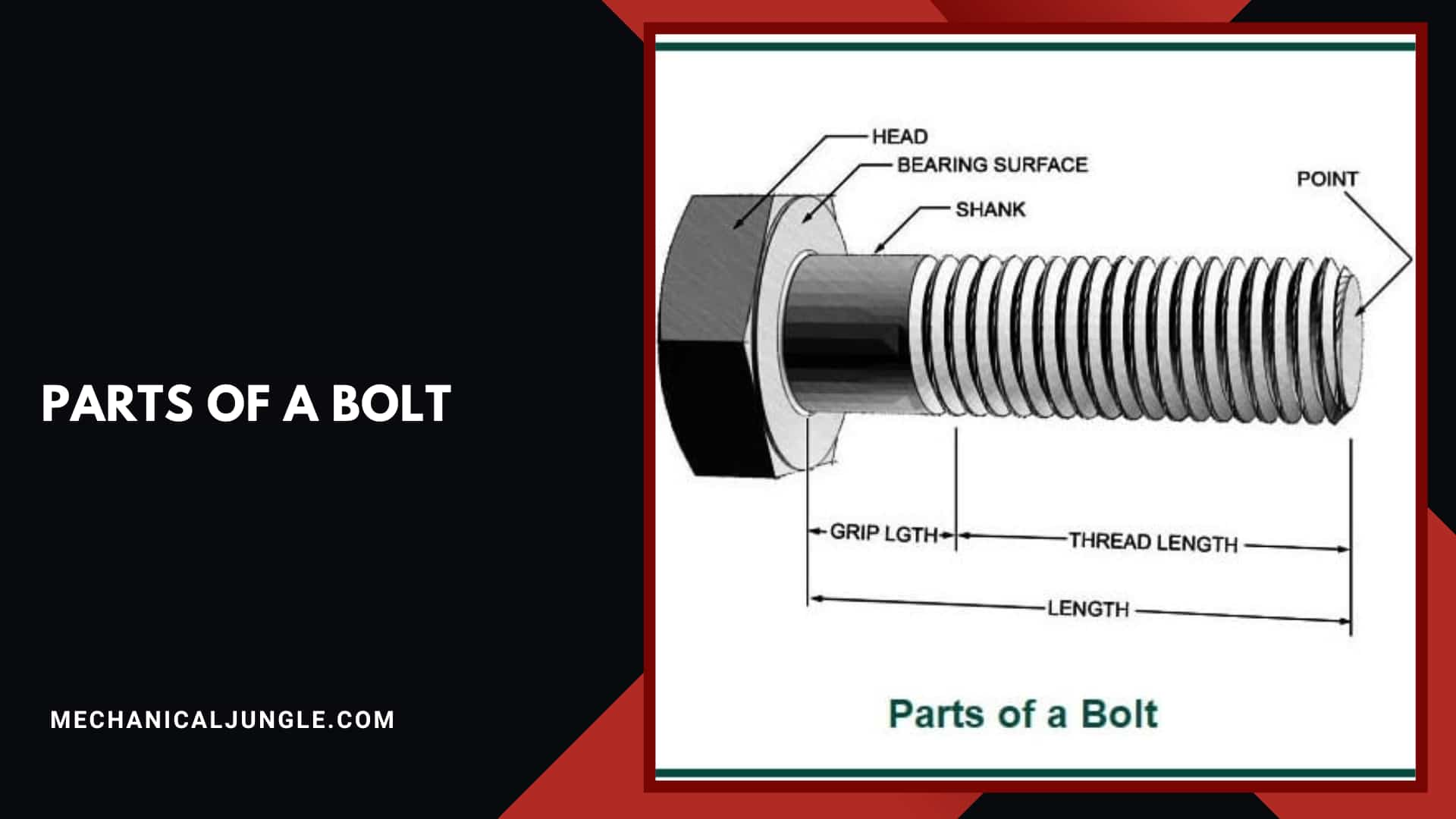 What Is Bolt and Its Types? | Parts of a Bolt | Types of Bolts | Types ...