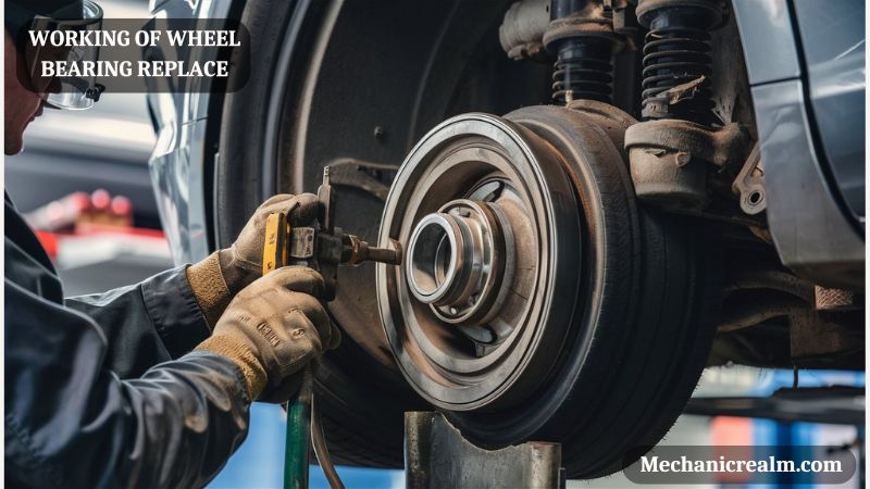 WORKING OF WHEEL BEARING REPLACE